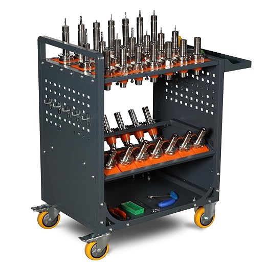 CAT/BT40 Large Capacity CNC Tool Storage Cabinet, CNC Tool Holder Vertical Drawer Cabinet for Warehouse Workshop Factory Garage Machining Centers