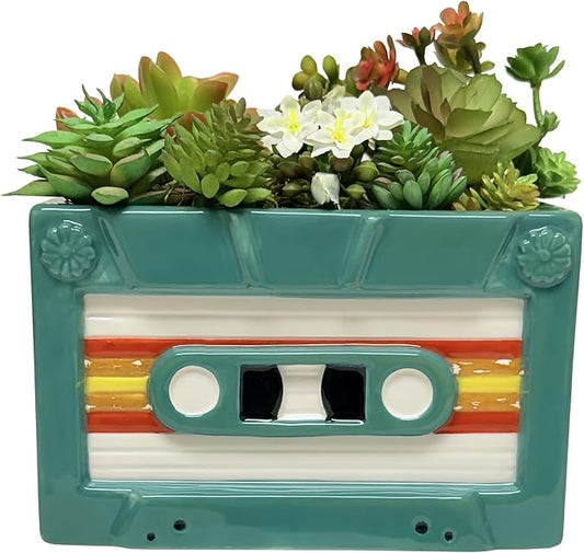 Streamline Imagined Ceramic Flower Planter Pot - Cassette