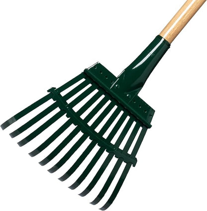 Flex-Steel Shrub Rake with 48 Inch Wood Handle, 8in