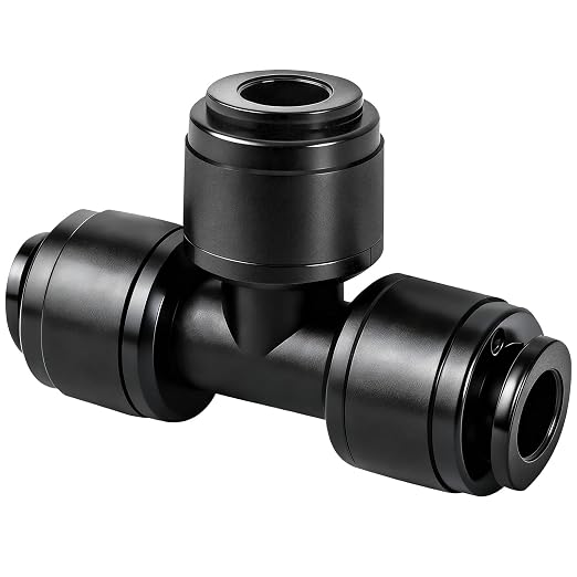 30 Pack 1/4 Inch Drip Irrigation Tee Fittings - 1/4'' Drip Line Push-to-Fit Connectors for 1/4 Inch Drip Irrigation Tubing Leak Free Lock T Parts for Drip Irrigation System