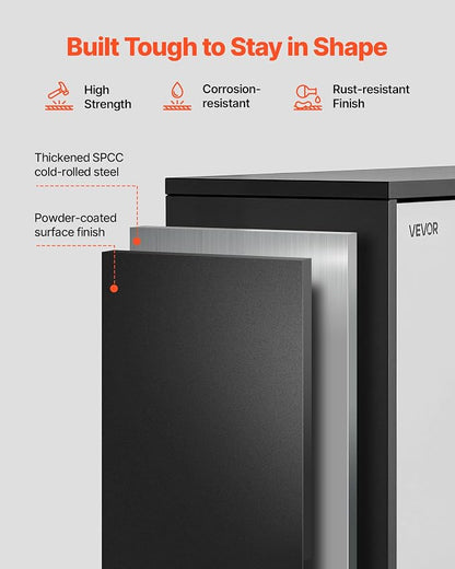 VEVOR Metal Wall Cabinet, 30.31 x 12.01 x 19.69 Inch, Floating Garage Tool Cabinet with Up-Flip Door and Shelf, 240 lbs Load Capacity, Fit for Garage, Basement, Kitchen, Warehouse Assembly Required