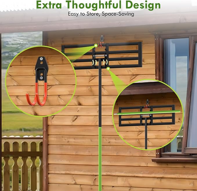 Seeutek Lawn Leveling Rake, 35" x 10" Heavy Duty Ground Leveler | with 0-180° Adjustable Handle, 6.5FT Steel Handle Lawn Leveler for Yard Garden Golf, Ease Level Soil Sand Dirt Surface