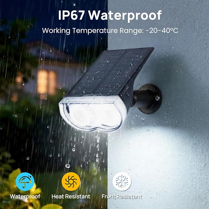 Consciot Solar Lights Outdoor Waterproof IP67, 3 Lighting Modes Solar Spot Lights Outdoor, Auto On/Off, 2-in-1 Solar Landscape Light for Yard Garden Landscape Pathway, Cool White 6500K, 2 Pack