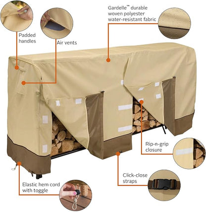 Classic Accessories Veranda Water-Resistant 8 Foot Log Rack Cover, Patio Furniture Covers