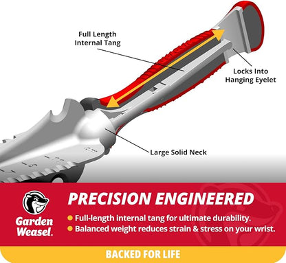 Garden Weasel 3-Piece Hand Tool Combo Set | Trowel, Transplanter and Cultivator | Heavy Duty Lawn and Garden Set, Digging, Planting, and Weeding | 91370