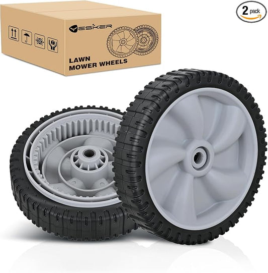 Yesker Lawn Mower Drive Wheels Replacement 8 Inch 734-04581 634-0190A Assembly, Lawnmower Front Wheels Compatible with Craftsman, Yard Machines, Husky, MTD RM210 RM220, Troy-Bilt and More, 2-Pack
