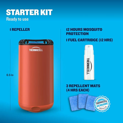 Thermacell Fuel-ZoneGuard Base Fuel Powered Mosquito Repeller; 15-Foot Zone of Scientifically Proven Outdoor Protection; Patio Shield; 12-Hr Refill; DEET-Free; Bug Spray Alternative; Canyon