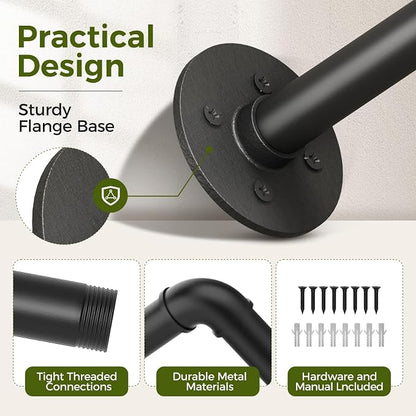 Bamworld Plant Hanger Indoor 70in Hanging Planters Rod Hanging Plant Holder for Window Plant Shelves Metal Rod，Pots Not Included