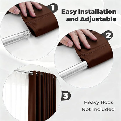 Waterproof Pergola Canopy Replacement Cover, 17' x 6.8',Brown | Waterproof polyester canopy with built-in drainage holes and adjustable tie straps for a secure fit in rain and wind.