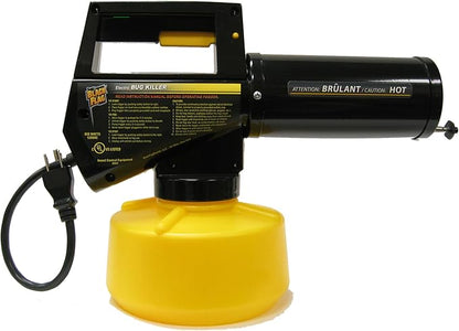 Black Flag 190107 Electric Insect Fogger for Killing and Repelling Mosquitoes, Flies, and Flying Insects Outdoors, Yellow & Black & 190255 32Oz Insect Fogger Fuel, 32 Ounce