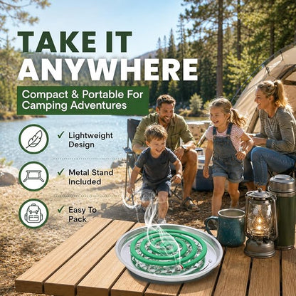 20 Pack Mosquito Repellent Coils, Natural Citronella Incense for Patio & Outdoor - 7 Hour Long Lasting Bug Repellent for Yard, Camping & Deck - Plant Based Insect Control with 1 Holder 2 Stands
