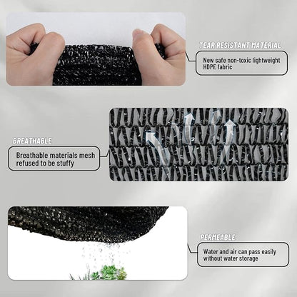 LOVE STORY 10x14FT 40% Black Shade Cloth Sun Shade Net with Grommets Sunblock Net Mesh Tarp for Garden,Plants Cover,Greenhouse and Patio
