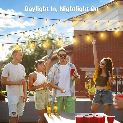 200FT Solar String Lights Outdoor Waterproof, 72+2 LED Solar Powered Lights with Remote Control, 3 Light Modes & Dimmable, USB-C Charging for Patio, Backyard, Garden, Camping