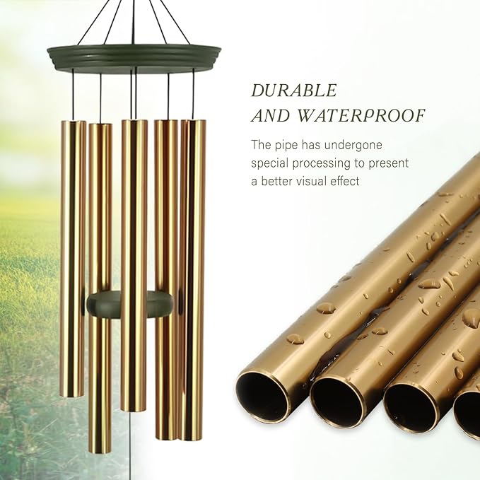 ASTARIN Memorial Wind Chimes for Outdoor & Gifts – Engraved Tree of Life, 36” Durable Metal Chimes with Soothing Melodies, Waterproof & Customizable Tones