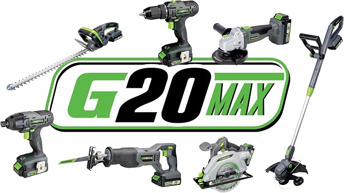 Genesis Cordless Leaf Blower 20V G20MAX Sweeper with Battery and Charger (GLGBS20B)