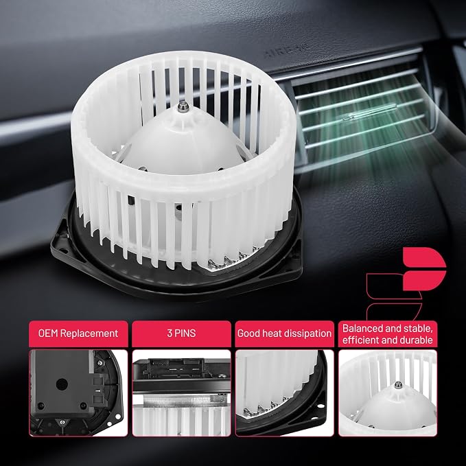 BDFHYK AC Heater Blower Motor Fan 700193 Compatible with INFINITI EX35 FX45 G25 M45 Q45 QX50 QX60,Compatible with Nissan 350Z 370Z Altima GT-R Maxima Murano Quest,HVAC Blower Motor Assembly 27225AM611