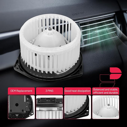 BDFHYK AC Heater Blower Motor Fan 700193 Compatible with INFINITI EX35 FX45 G25 M45 Q45 QX50 QX60,Compatible with Nissan 350Z 370Z Altima GT-R Maxima Murano Quest,HVAC Blower Motor Assembly 27225AM611