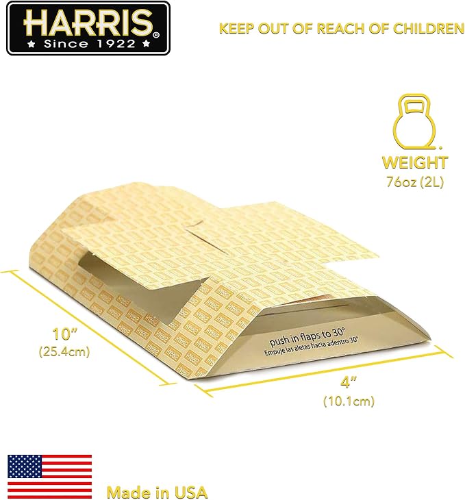 Harris Spider Glue Traps, Pesticide Free (2-Pack), Kills Brown Recluse, Hobo Spider, Black Widow and More