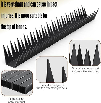 6PCS Metal Anti-Climb Fence Spikes, Durable Wall Guard for Home Security | and Animal Deterrent Spikes, Suitable for Home and Garden Fences, Fits Various Lengths - Heavy Duty.