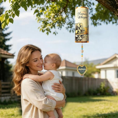 Wind Chimes for Outside, 17″ Animal Mother & Baby Wind Bell, Hand-Tuned Deep Resonance Windchime, Aluminum Outdoor Windbell for Home Garden Decor, Sentimental for Mom