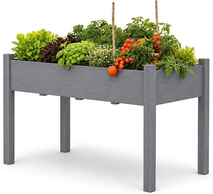 30" H Raised Garden Bed with Legs, Fir Wood Elevated Garden Bed Planter Box | Plant Stand Indoor/Outdoor for Tomato, Strawberry Herb Garden Planter