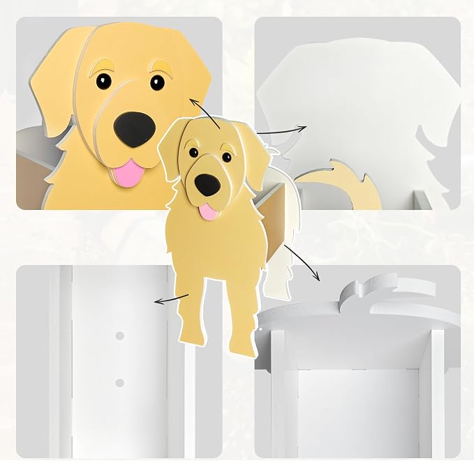 Golden Retriever Dog Planter, Cute Animal Shape Flower Planters, Plant Pots for Indoor/Outdoor Garden Decor, Unique Gifts/Souvenirs for Pet Lovers