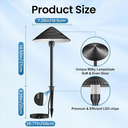 ZZXX All-in-One Low Voltage Landscape Lighting Kit 4-Pathway Lights with 40W Transformer, 5W Dusk to Dawn Outdoor Lighting, IP66 Waterproof LED Landscape Lights, Outdoor Lights 2700K for Yard Patio
