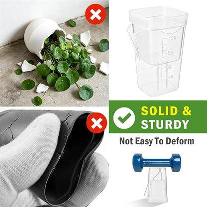 30 Pack 2" Small Self Watering Pots for Indoor Plants with 30 Plant Label Mini Clear Plastic Planters with Water Level and Drainage Holes for Propagation, Succulents,and African Violet