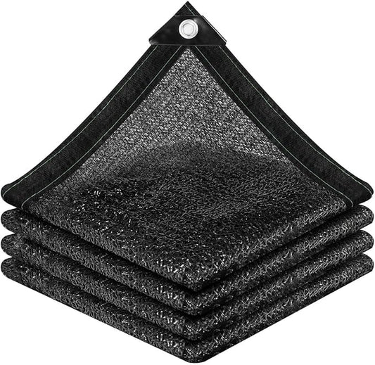 vensovo 50% Sunblock Shade Cloth Net Black Resistant - 10x25 Ft Garden Shade Mesh for Plant Cover, Greenhouse, Chicken Coop, Kennels, Tomatoes Plants
