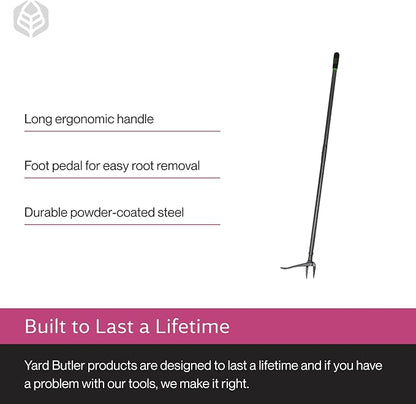 Yard Butler IRKT-1000KD Rocket Weeder - Stand-Up Weeder for Lawn Care - Ergonomic & Easy to Use - Power-Coated Steel Construction - Rust-Resistant - Eco-Friendly - Comfortable Length & Long Handle