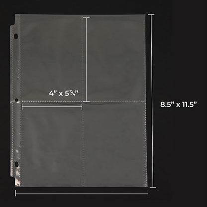Samsill 4 Pocket Garden Seed Storage Sheet Protectors, 40 Pack, Fits Standard 3 Ring Binder, 4" x 5.75" Ultra Clear Pockets, Top Loading Seed Organizer Sleeves, 160 Pockets