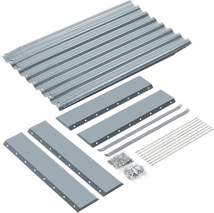 Land Guard 2 Pack 6×3×2 ft Galvanized Metal Raised Garden Bed, 2FT Deep Root Elevated Planter Box Steel Large Vegetable Flower Bed Kit, Modern Grey