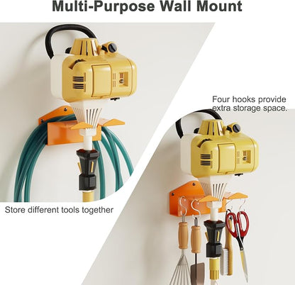 Heavy-Duty Metal Weedeater Rack & Garden Tool Hanger Set, Easy to Install & Durable, Weed Eater Hanger for Wall and Garden Tools, Space-Saving Storage for Garage, Shed