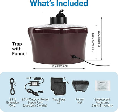 Biogents Mosquitaire Outdoor Mosquito Trap with Sweetscent Lure | Eco-Friendly, Pesticide-Free, Pet-Safe Repellent Alternative | Electric Catcher for Comprehensive Mosquito Control
