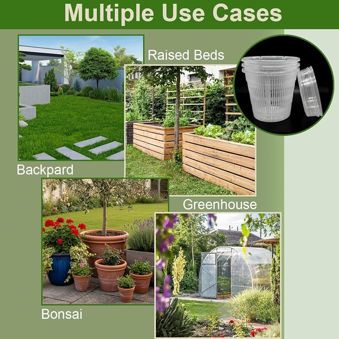 In Ground Composter, 3-Pack Worm Composter 7.5x5.1x6.9IN Outdoor Worm Compost Bin with Holes & Lid for Garden Beds Home Use Backyard Vermicomposting Bin Worm Farm Kit for Beginners Starter
