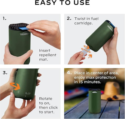 Thermacell Mosquito Repeller Patio Shield; Includes 12-Hour Refill; Highly Effective Mosquito Repellent for Patio; Bug Spray Alternative; Scent Free; No Candles or Flames