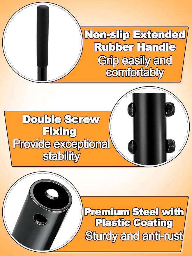 Upgraded Heavy-Duty Steel Tamper, 10"x10" Effortless Ergonomic Soil Tamper Tool with 48" Durable Handle, Garden Landscaping Hand Tools for Ground & Gravel Leveling Dirt Compactor