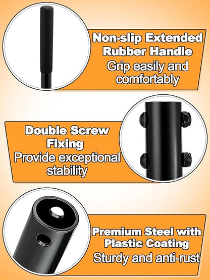 Upgraded Heavy-Duty Steel Tamper, 10"x10" Effortless Ergonomic Soil Tamper Tool with 48" Durable Handle, Garden Landscaping Hand Tools for Ground & Gravel Leveling Dirt Compactor