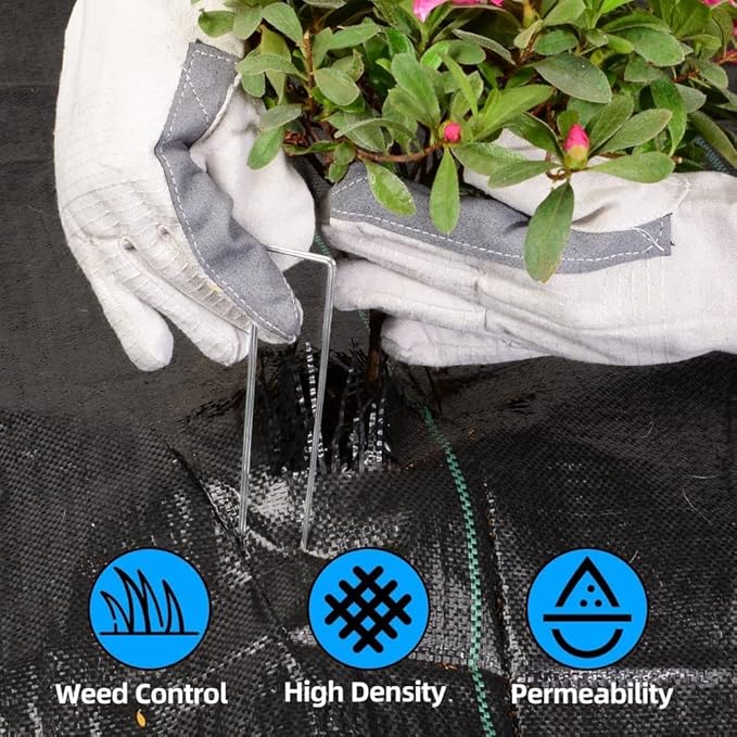 LAVEVE 4FT x 300FT Weed Barrier Landscape Fabric, 3.2oz Premium Heavy Duty Garden Cloth, Ground Cover for Gardening, Farming