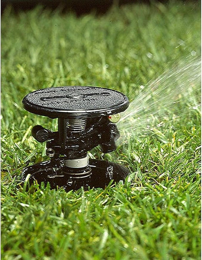 Rain Bird LG-3 Low Gallonage Pop-up Impact Lawn Sprinkler, Adjustable 20° - 360° Pattern, 26' - 41' Spray Distance, Black (Pack of 2)
