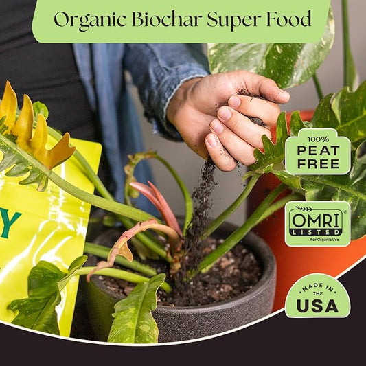 Rosy Soil Plant Food, Organic Fertilizer for Indoor Plants, 4 Quarts | Microbially Active Organic Indoor Plant Food, with Biochar, Kelp, Worm Castings, For Houseplants, Herbs & Flowers
