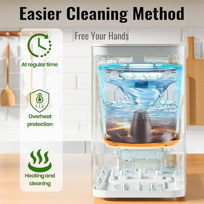 3L Electric Composter for Kitchen, Smart Compost Bin for Countertop, Auto-Cleaning/Odor-Free/LED Display, Turn Kitchen Waste to Dry Compost Fertilizer, Indoor/Outdoor Compost Machine