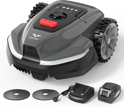 V3 Robotic Lawn Mower with AI Vision Technology, Adjustable Grass Cutting Height, APP Control, Low-Noise Performance, No-Go Zone Function, Efficient Robot Lawn Mower for Small Lawns