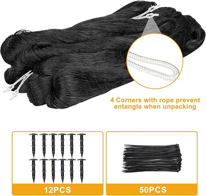 BSTPCOO Bird Nets 25'x100' with 1" Mesh Nylon Poultry Netting Heavy Duty Aviary Net Chicken Coop Netting, Garden Netting Deer Fence for Fruit Tree Trellis Net