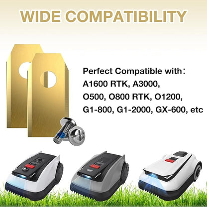 Robotic Mower Blades Compatible with Ecovacs Goat, 18 pcs Robotic Lawnmower Blades Compatible with All Ecovacs Lawn Mower Blades Robotic Lawn Mower Replacement Blades