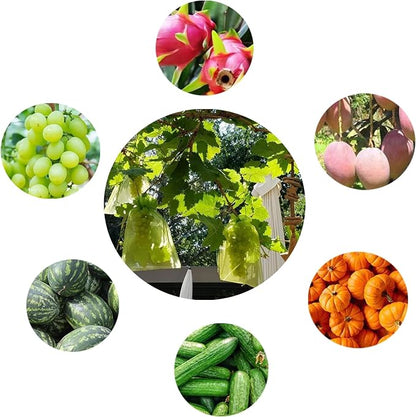 30 Pcs 7.8''×11.8'' Drawstring Fruit Protection Netting Bags, Reusable Garden Netting Bags