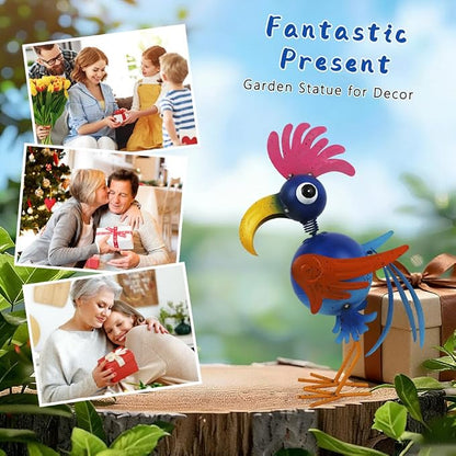 18.9'' Playful Rooster Yard Statue for Patio, Yard, Farmhouse