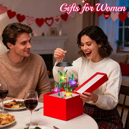 Gifts for Grandma Mom Nana Wife Sister, Mother Birthday Christmas Gardening Hummingbird Gifts for Women, Winzwon Wind Chimes Solar Lights Outdoor Decor for Garden Patio Yard Porch