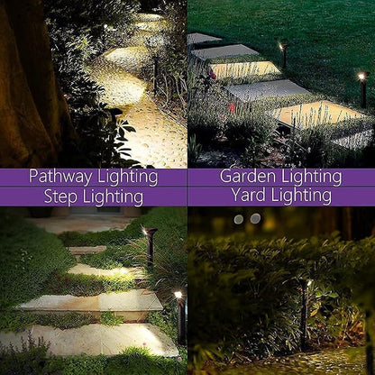 AURAXY Solar Outdoor Lights with Motion Sensor – Waterproof LED Pathway Lights for Yard, Garden, Walkway, Driveway – Auto On/Off, Easy Installation (8 Pack)