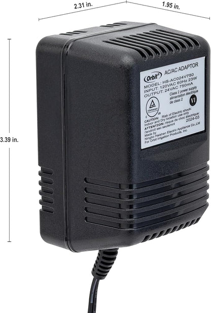 Orbit 57040 24V 750mA Transformer for Indoor Sprinkler Controllers